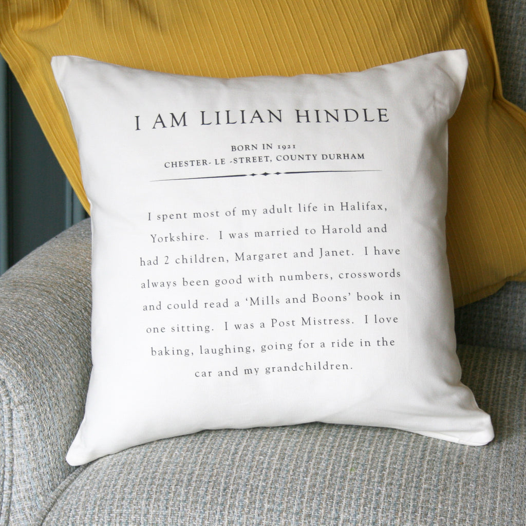 Personalised Alzheimers 'See Me' Cushion