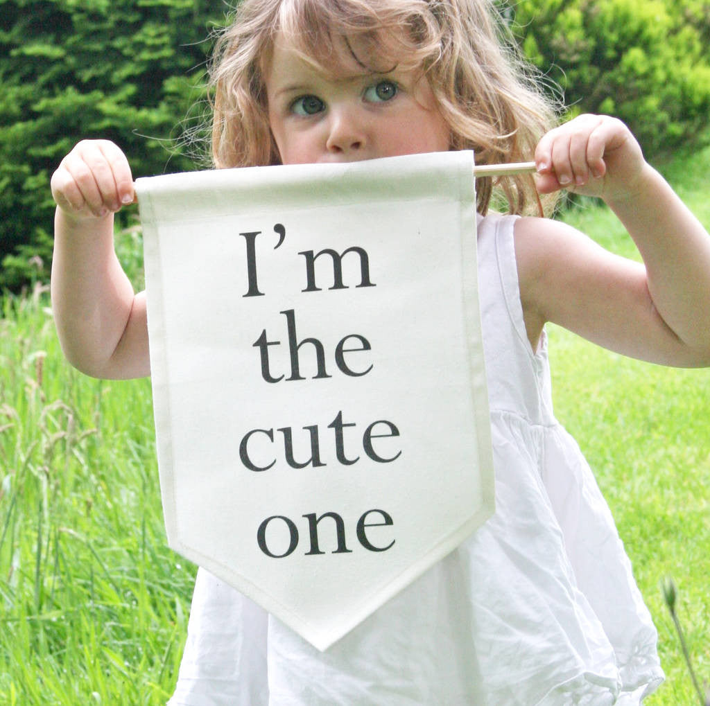 I'm The Cute One Wedding Sign