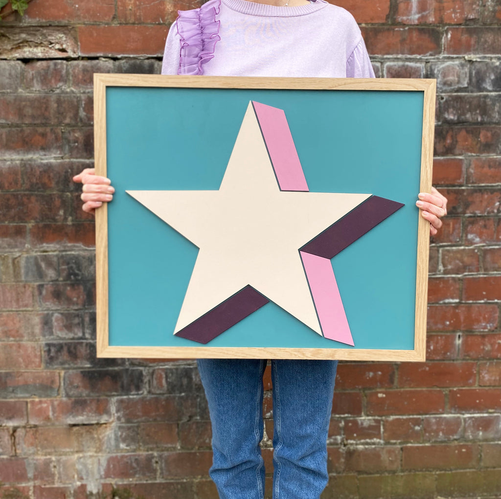 Large Painted Star Sign