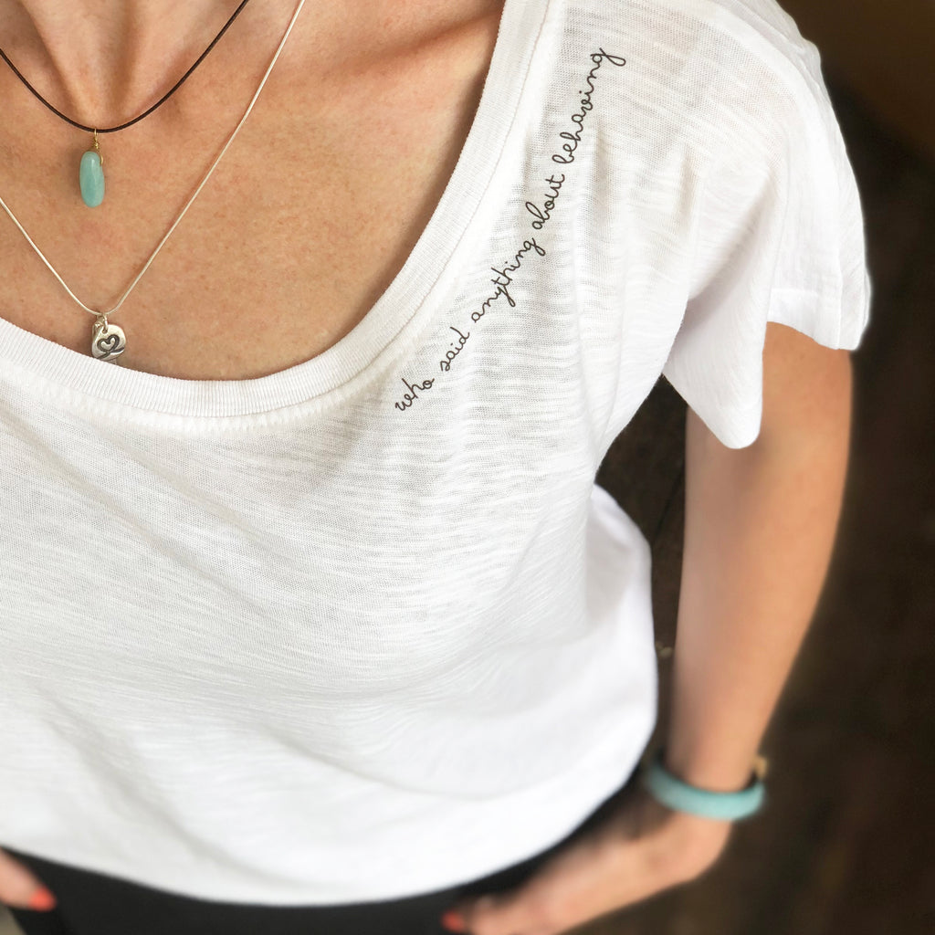 Personalised Woman's Organic Slogan White T-Shirt
