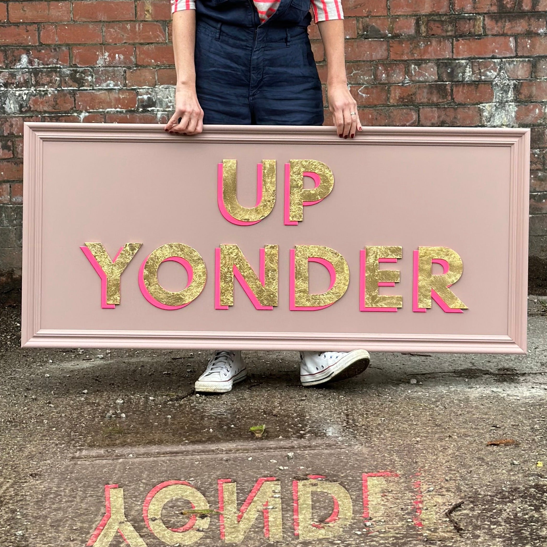 Large Colour Block Painted Wooden Typographic Sign – Modo Creative