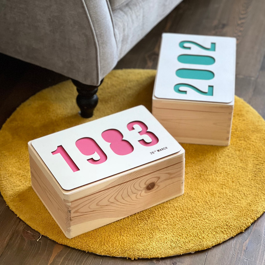 Wooden Date Keepsake Box