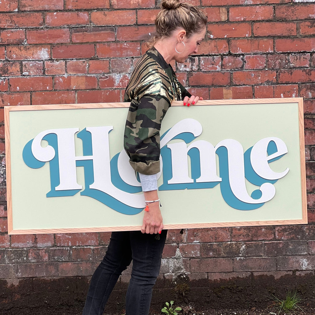 Bespoke Large Fancy Font Painted Wooden Sign By Modo Creative