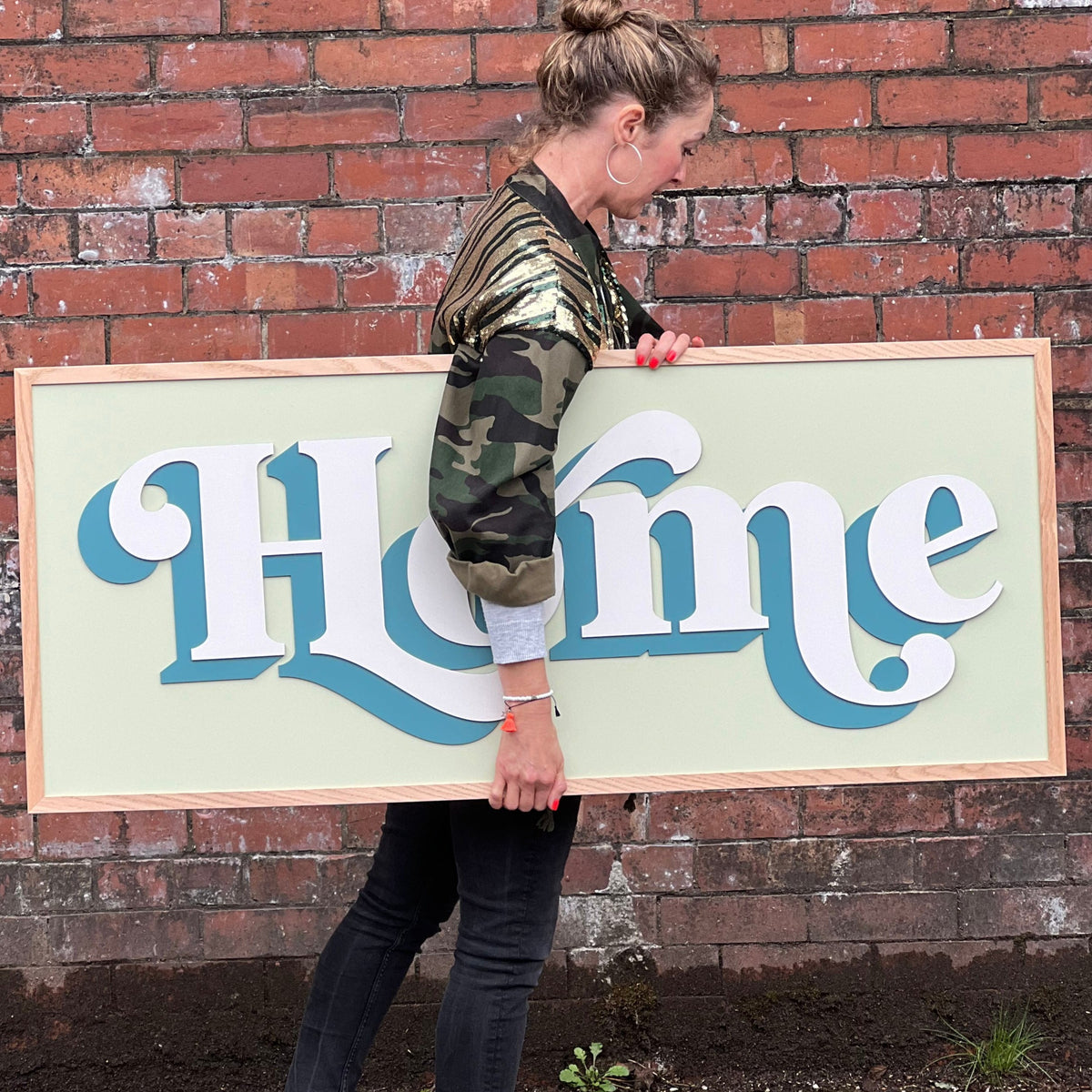 Bespoke Large Fancy Font Painted Wooden Sign By Modo Creative