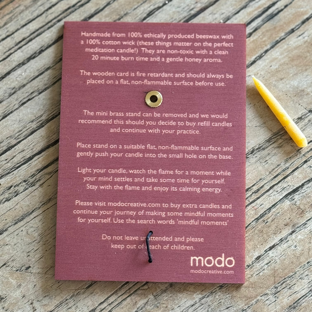 how to use a meditation candle by modo