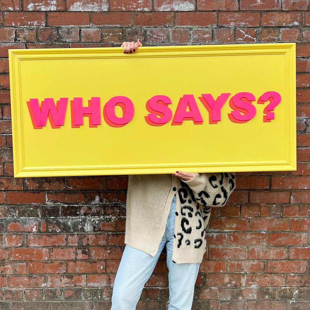 Large Colour Block Painted Wooden Typographic Sign – Modo Creative