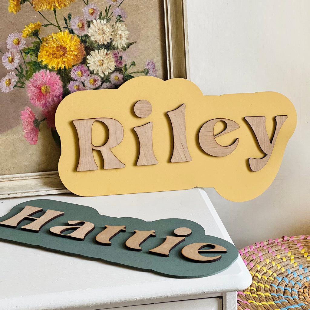 Painted Wooden Name Sign