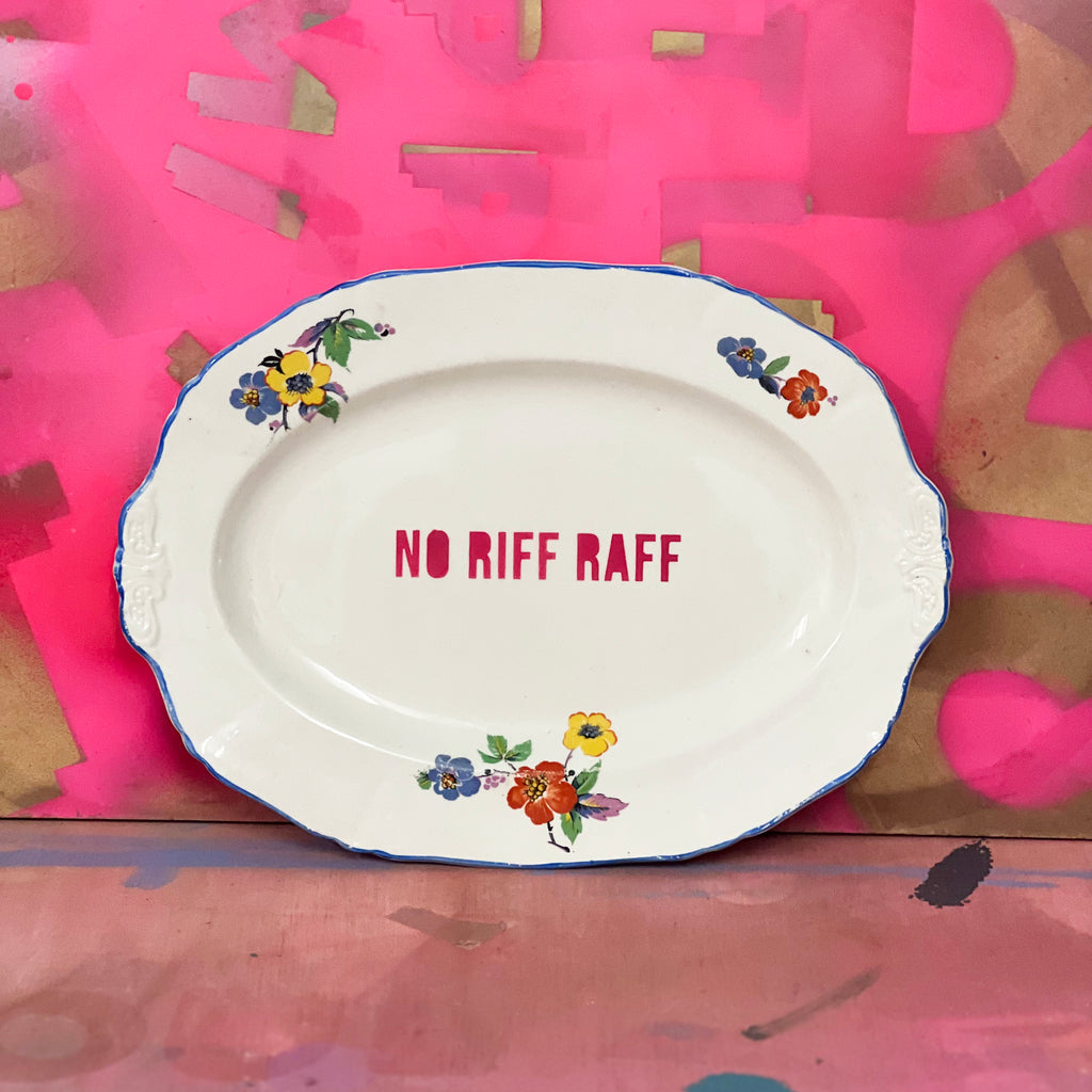 No Riff Raff Floral Serving Plate