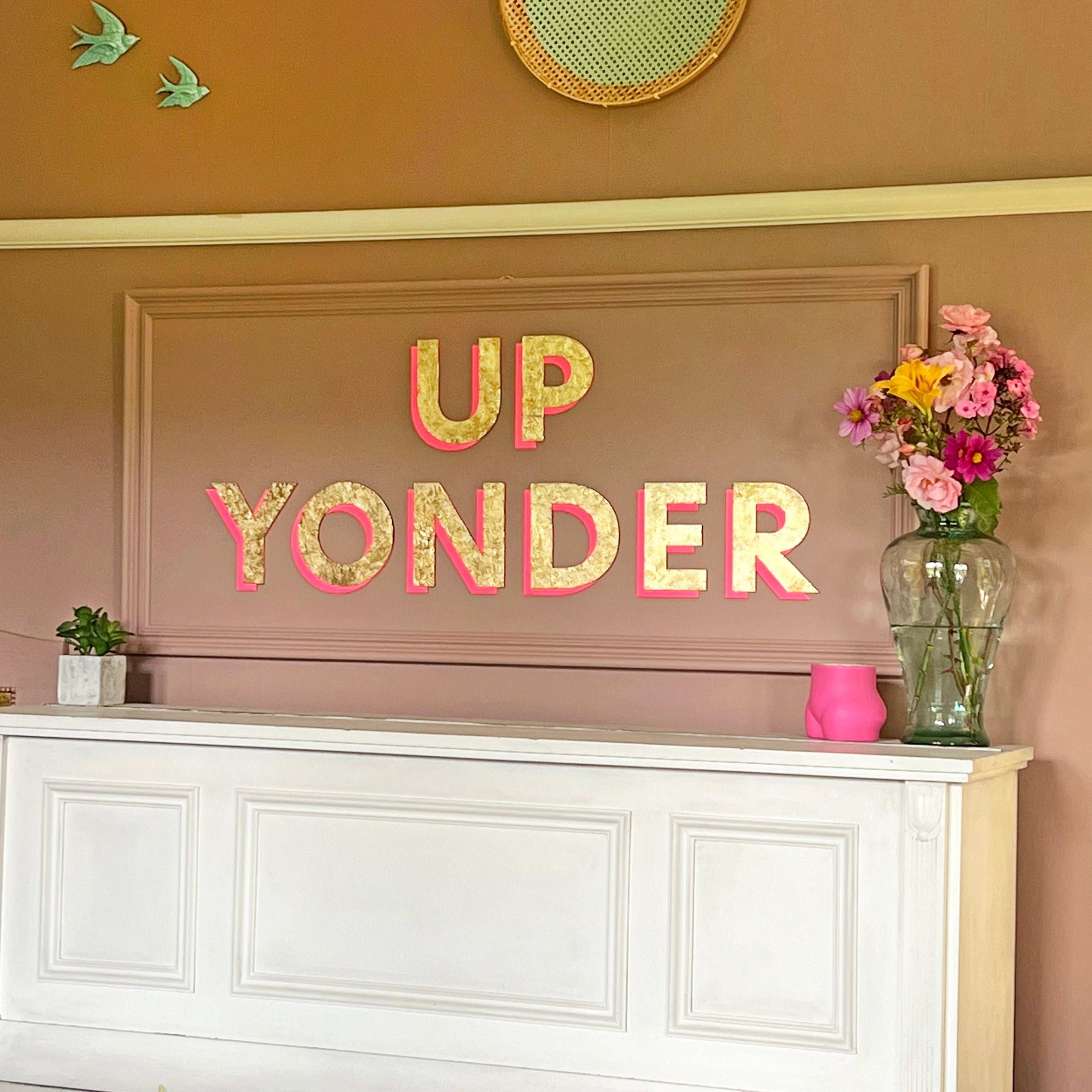 Large Colour Block Painted Wooden Typographic Sign – Modo Creative