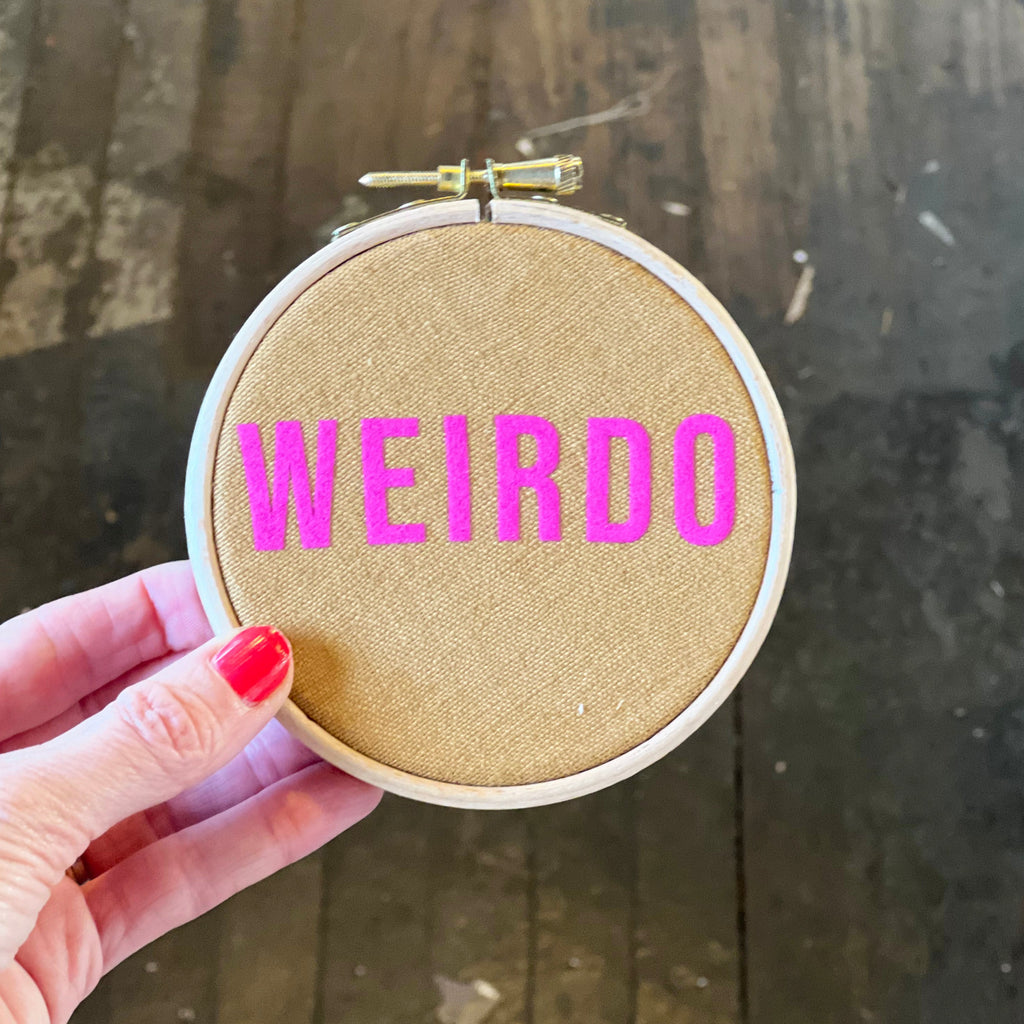 WEIRDO Mustard And Pink Flock Hoop