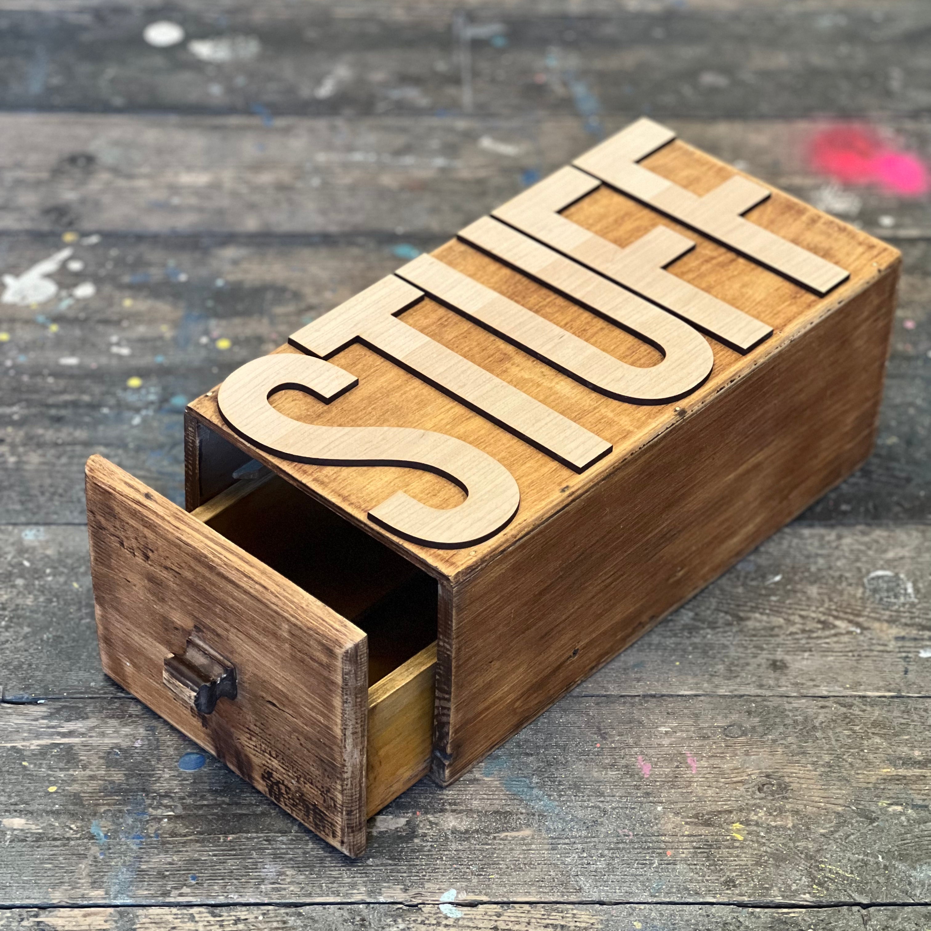 Vintage Wooden Stuff Drawer – Modo Creative