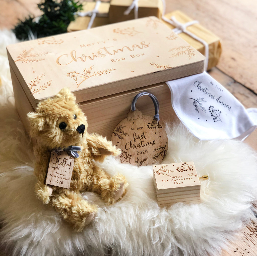 Personalised Baby's First Christmas Box