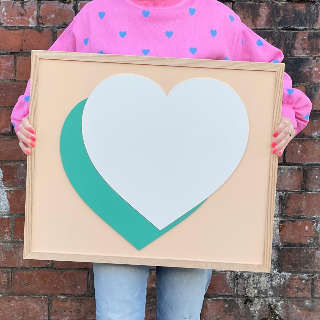 Painted Heart Wooden Sign