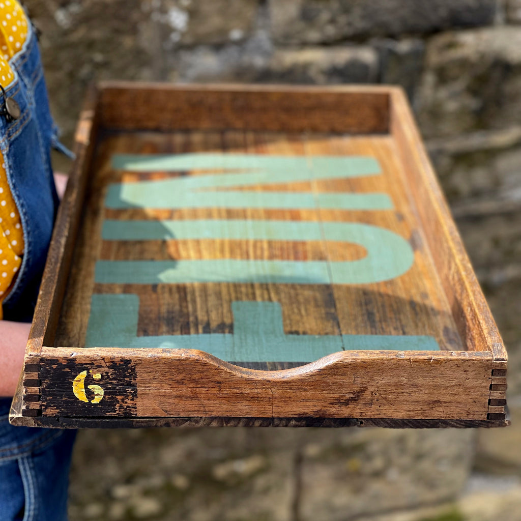 FUN Vintage Industrial Wooden Drawer/Tray