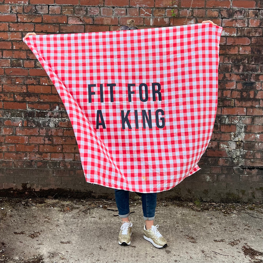 Red Gingham King Tablecloth
