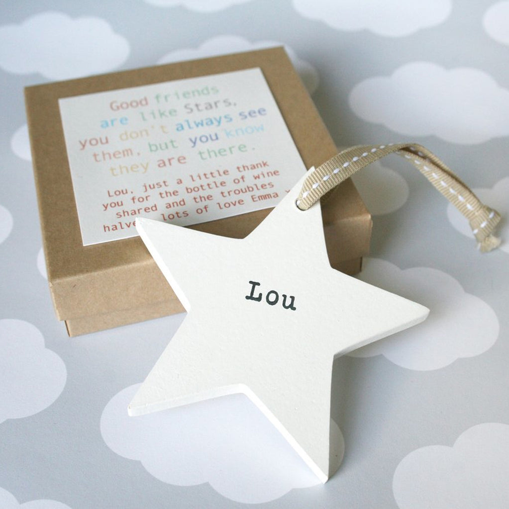 Personalised Wooden Friendship Star