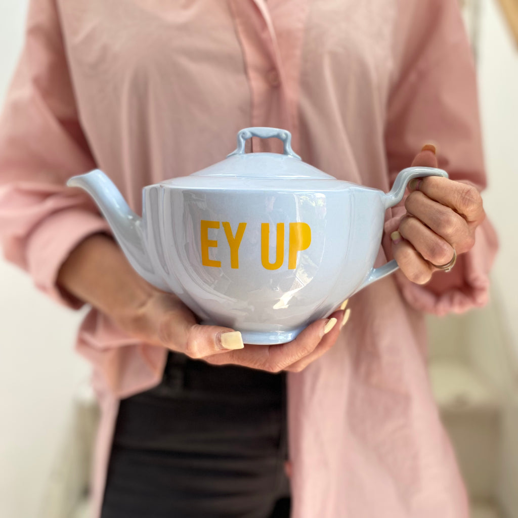 EY UP Blue Teapot