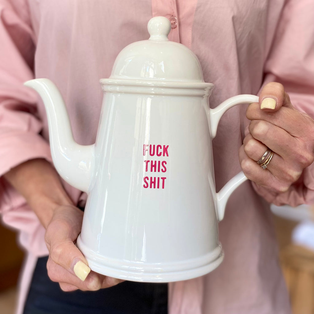 Sweary White Teapot