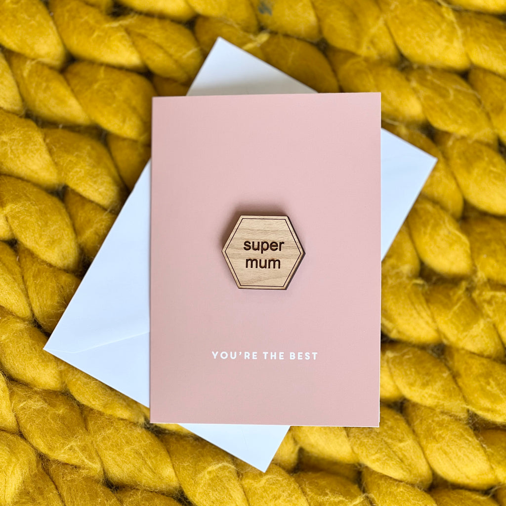 Super Mum Mother's Day Badge Card