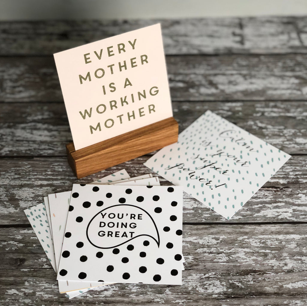 Mini Motivational Mother Prints With Oak Stand