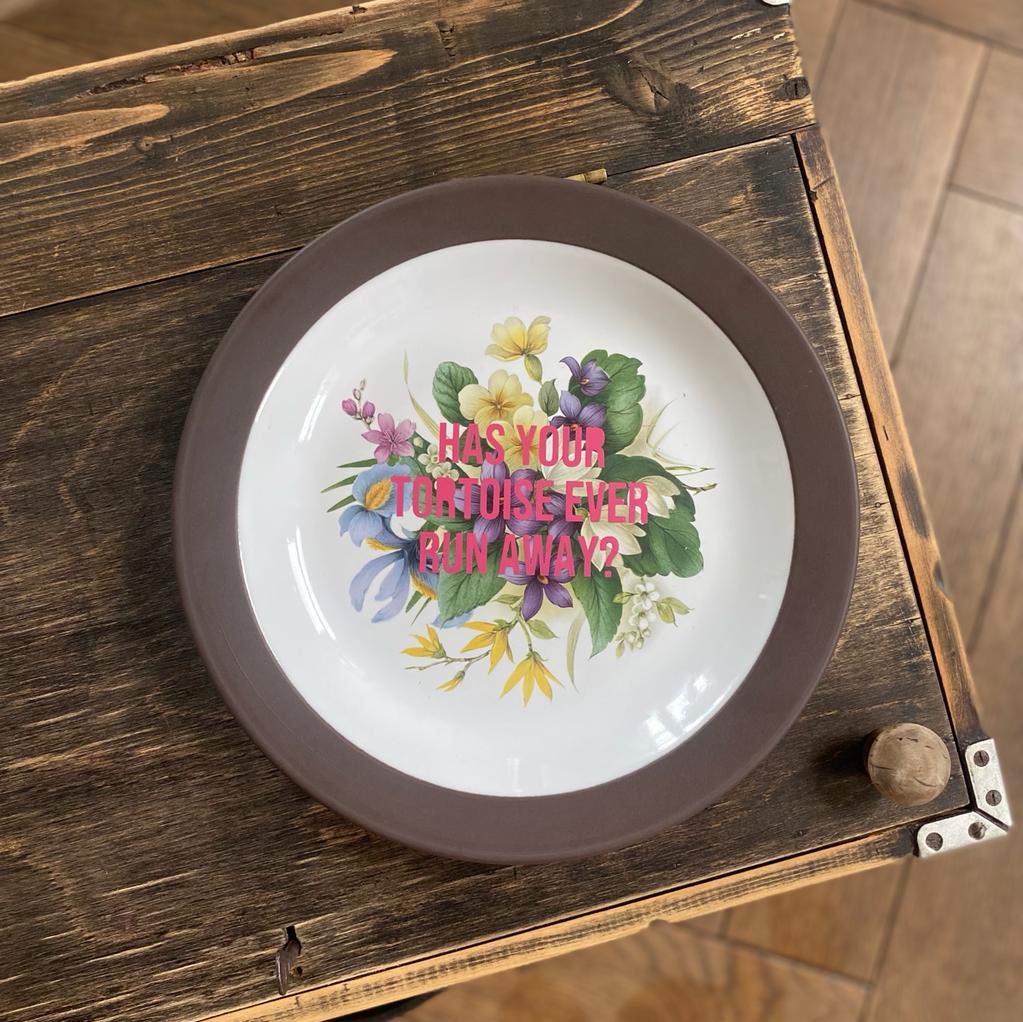 'Awkward Moment' Floral Plate