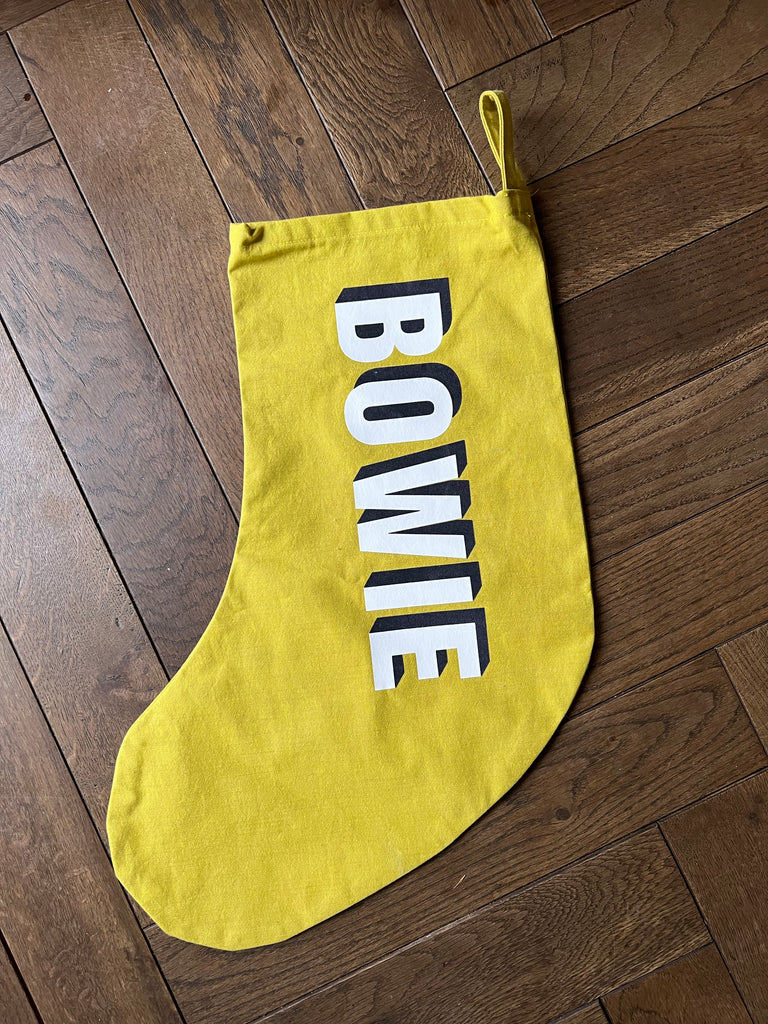 one off acid green Bowie stocking