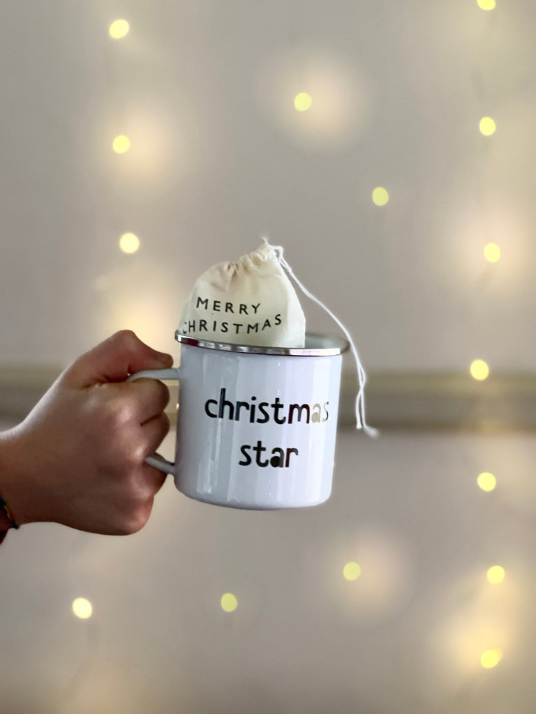 Christmas Enamel Mug and Chocolate Stocking Filler