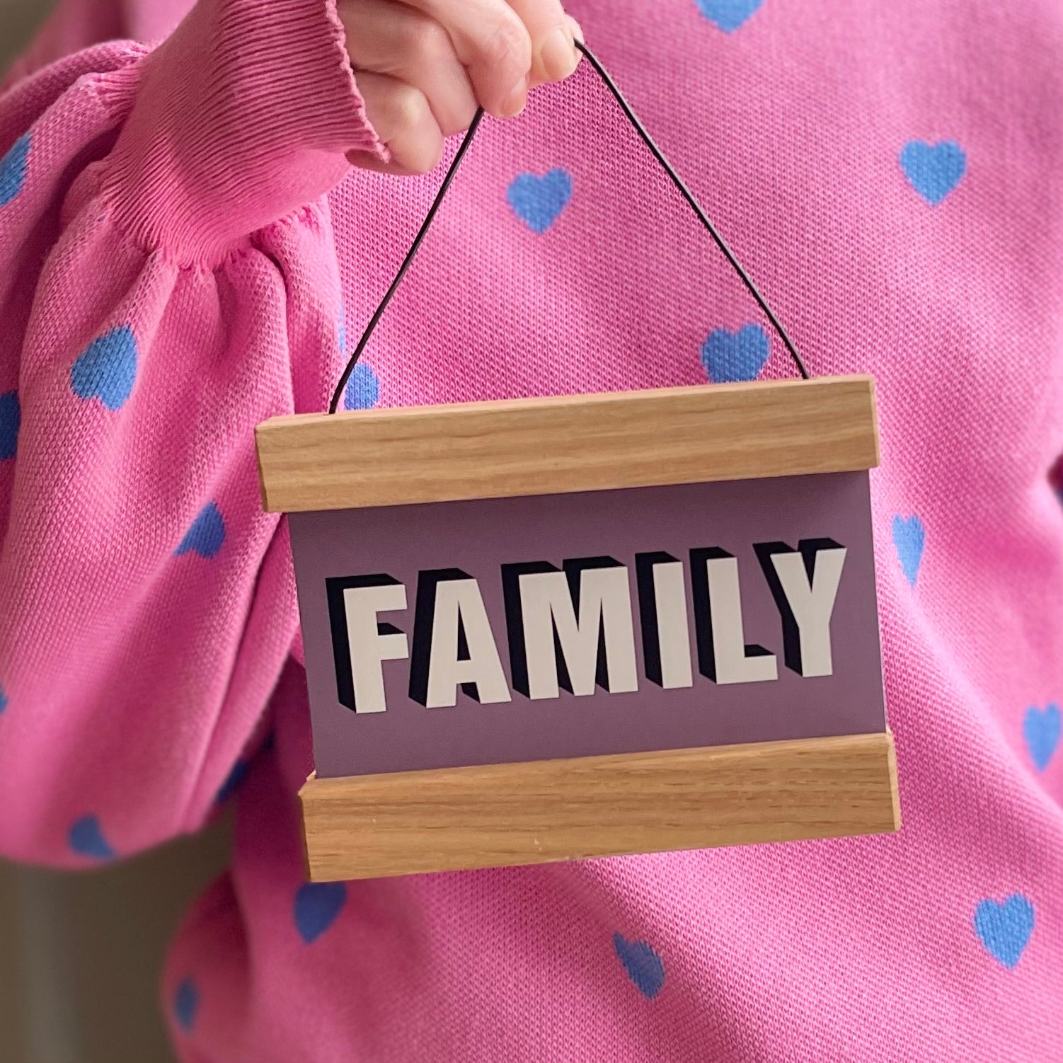 Pink Mini Word Mini Word Hanging Poster Print – Modo Creative