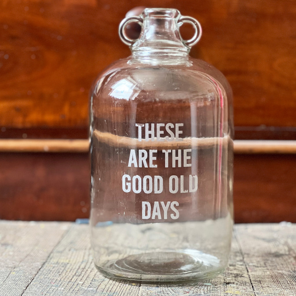 Glass Good Old Days Jar