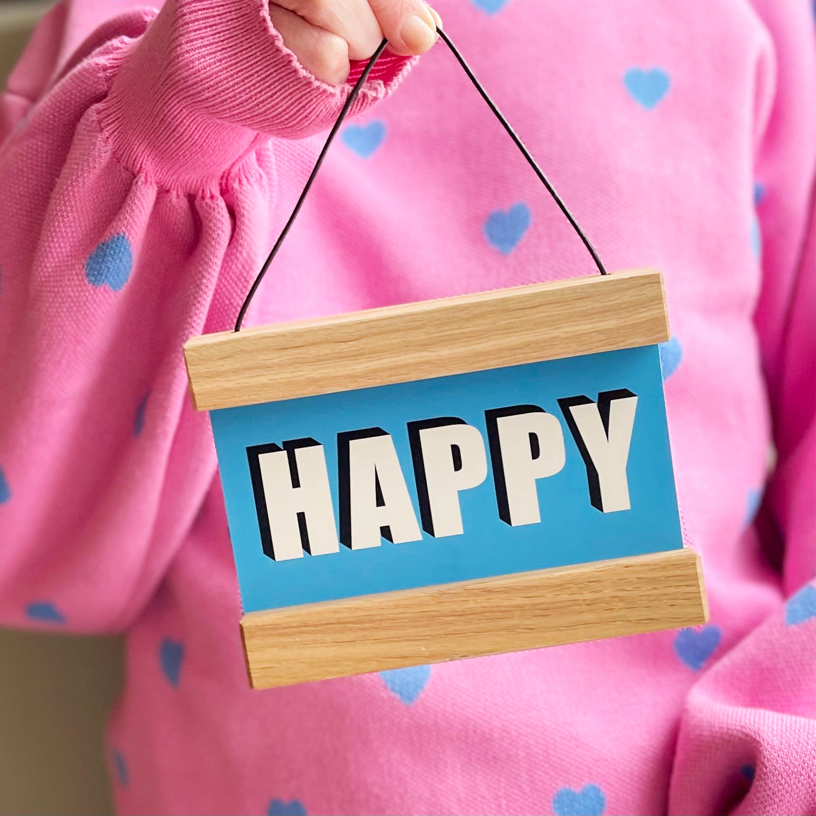 Pink Mini Word Mini Word Hanging Poster Print – Modo Creative