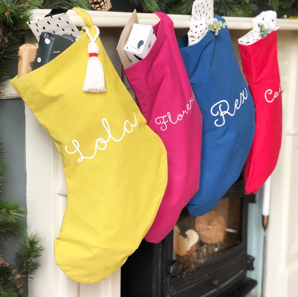 Merry And Bright Christmas Name Stockings