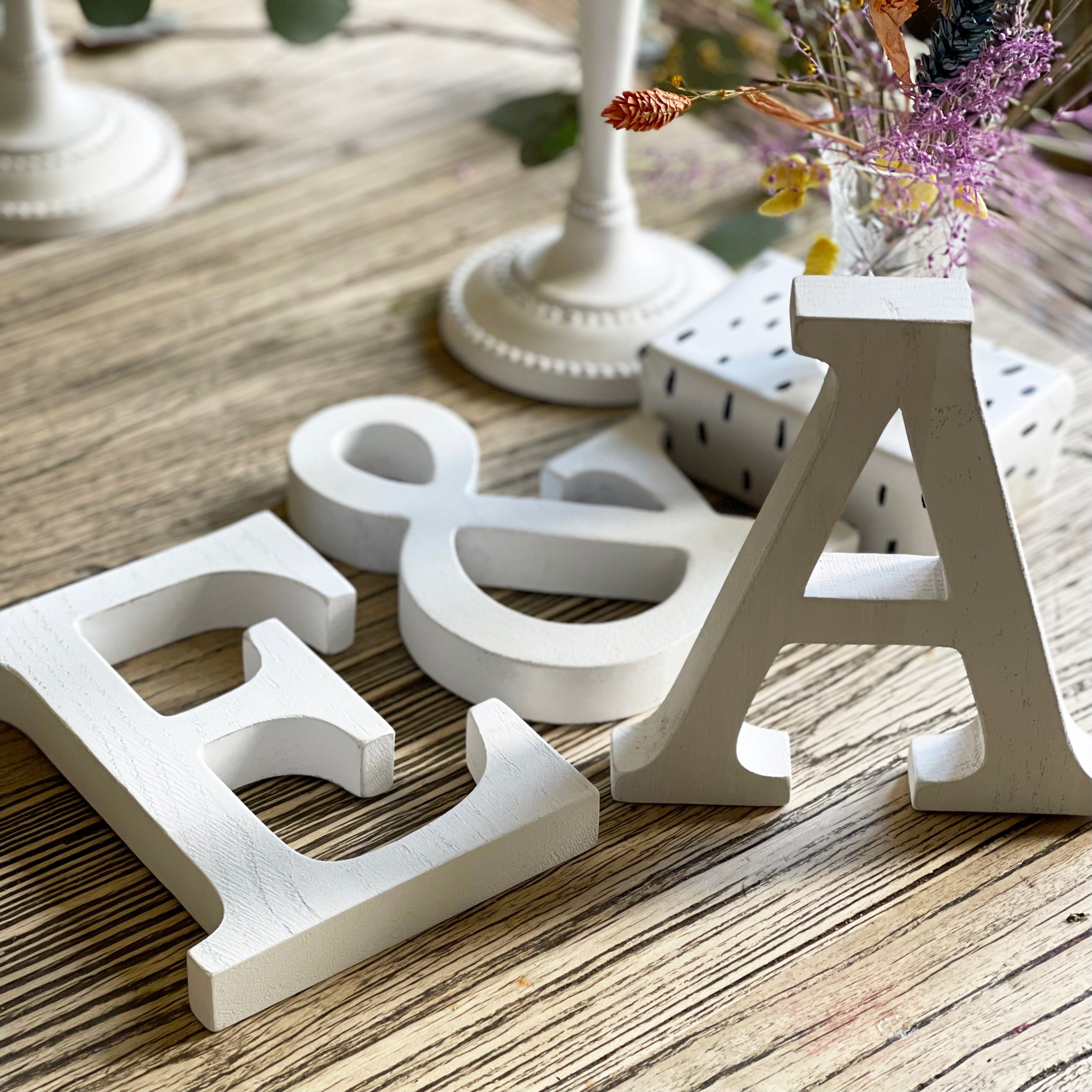 Modo Front Letters Personalised, engraved White Oak Wedding Letters by Modo Creative