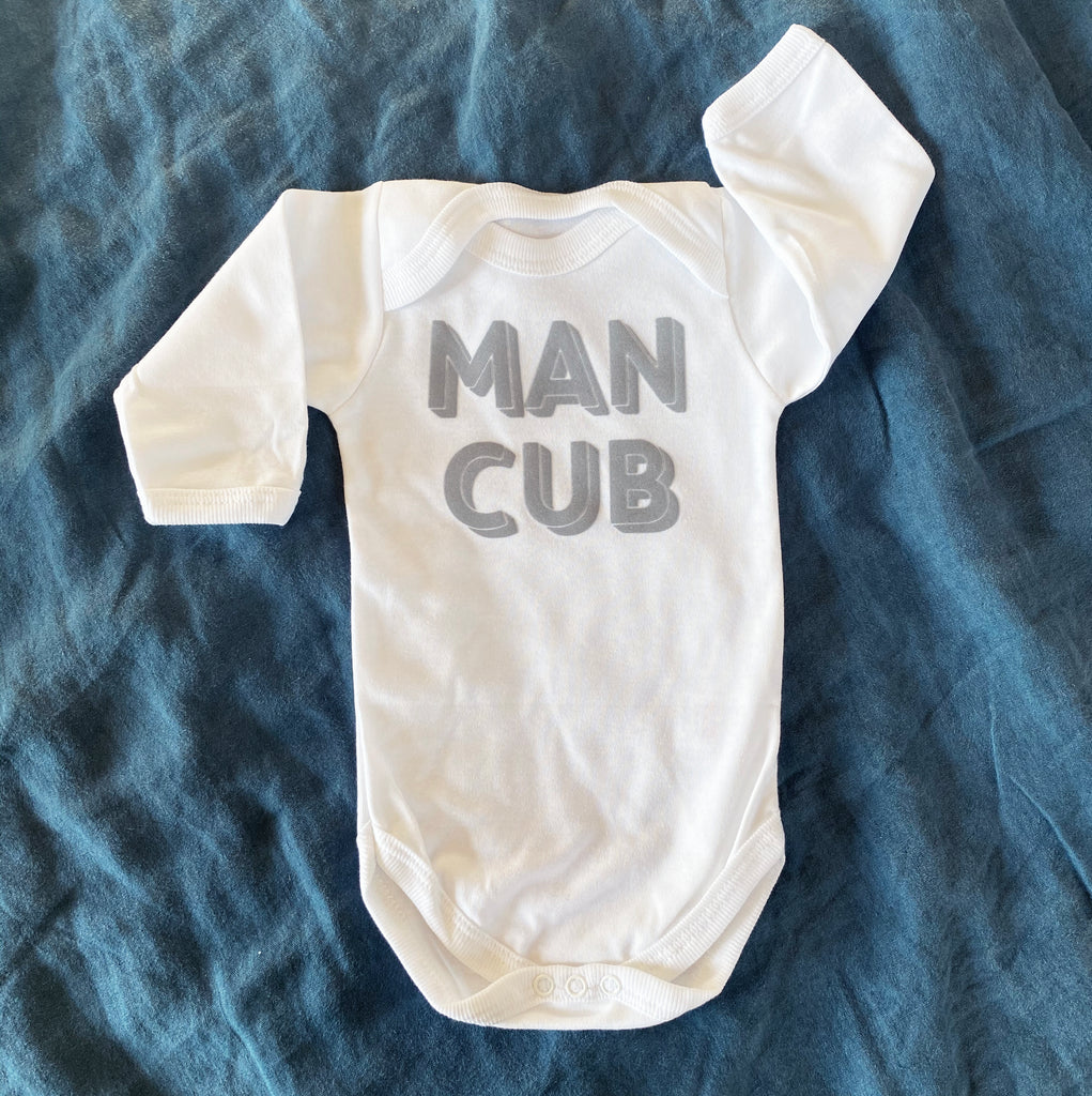 Man Cub Long Sleeved Baby Vest