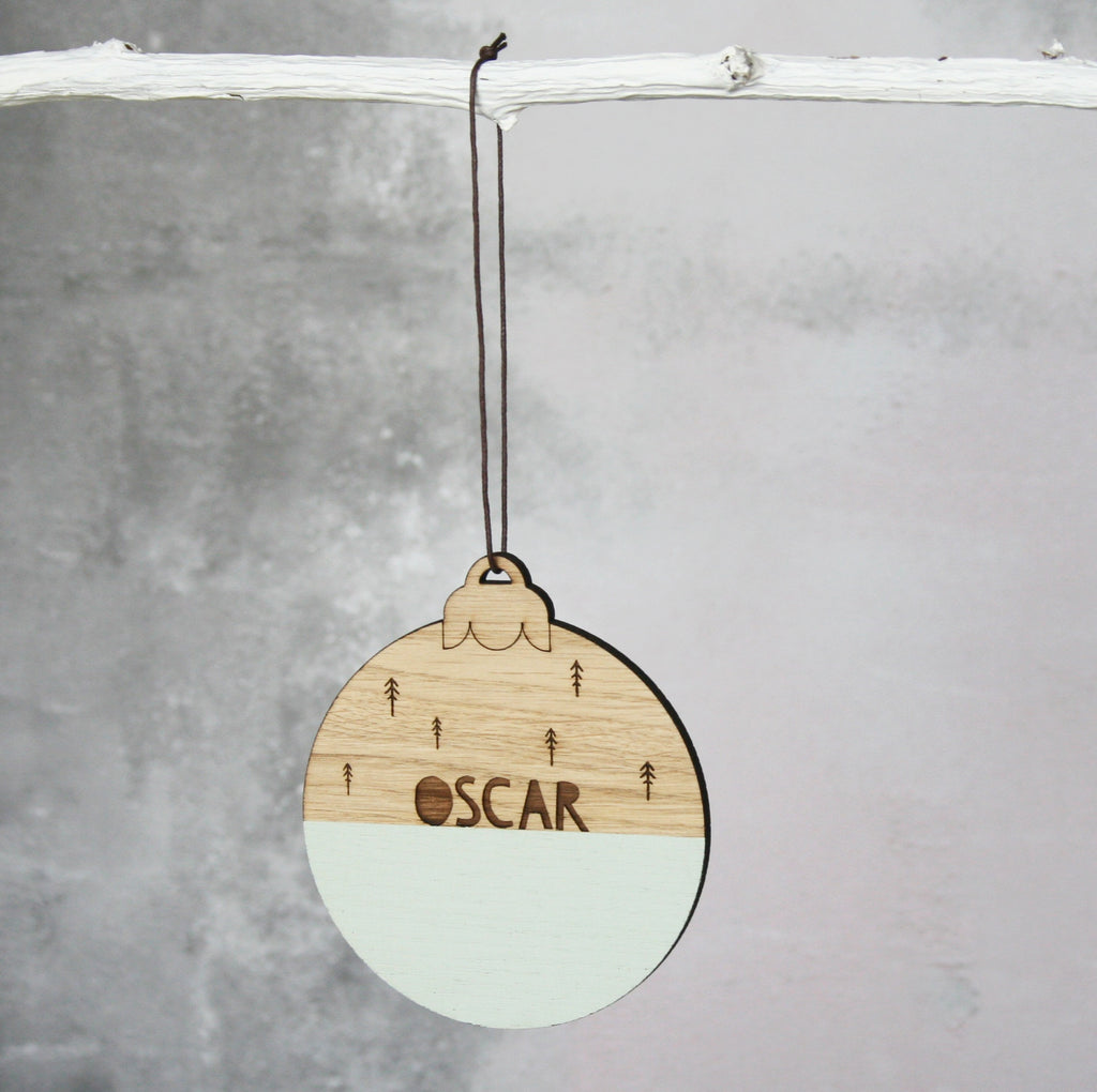 Personalised Wooden Name Bauble