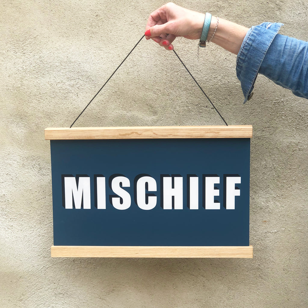 MISCHIEF Hanging Poster Print