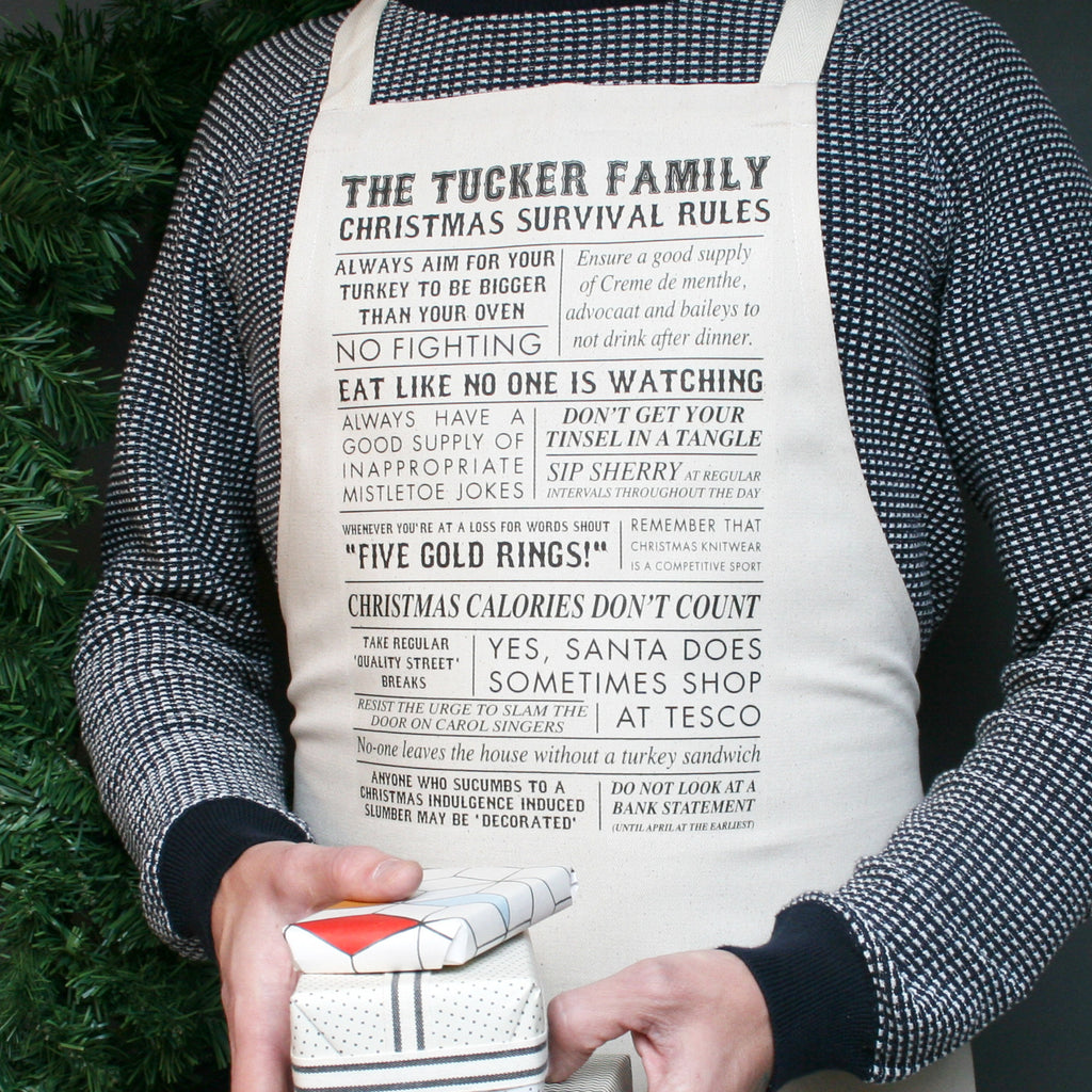 Personalised Christmas Rules Apron