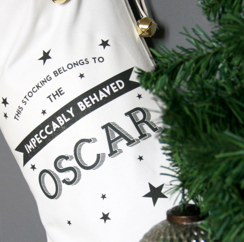 Personalised Impeccably Behaved Stocking
