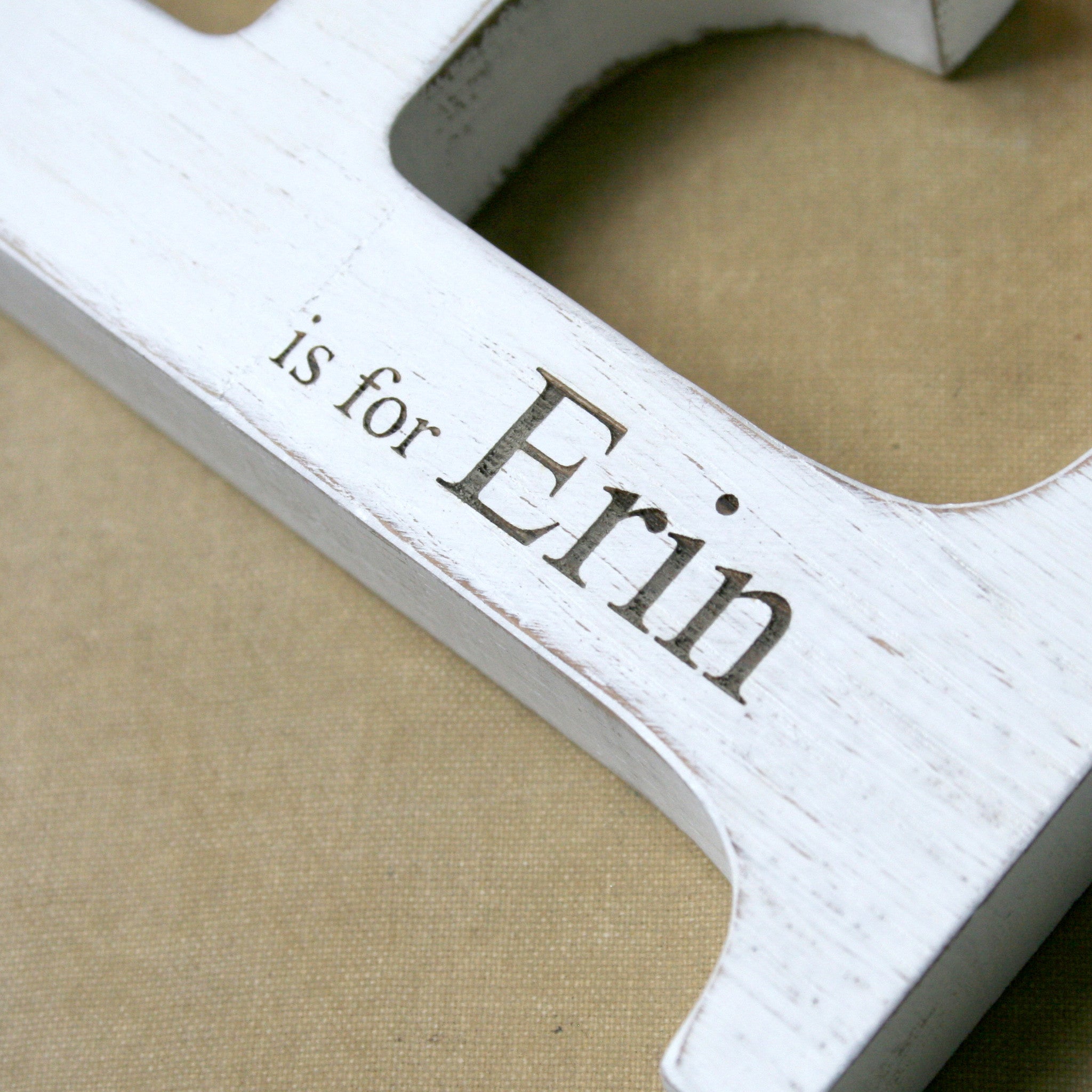Modo Front Letters Personalised Wood White Letter by Modo Creative