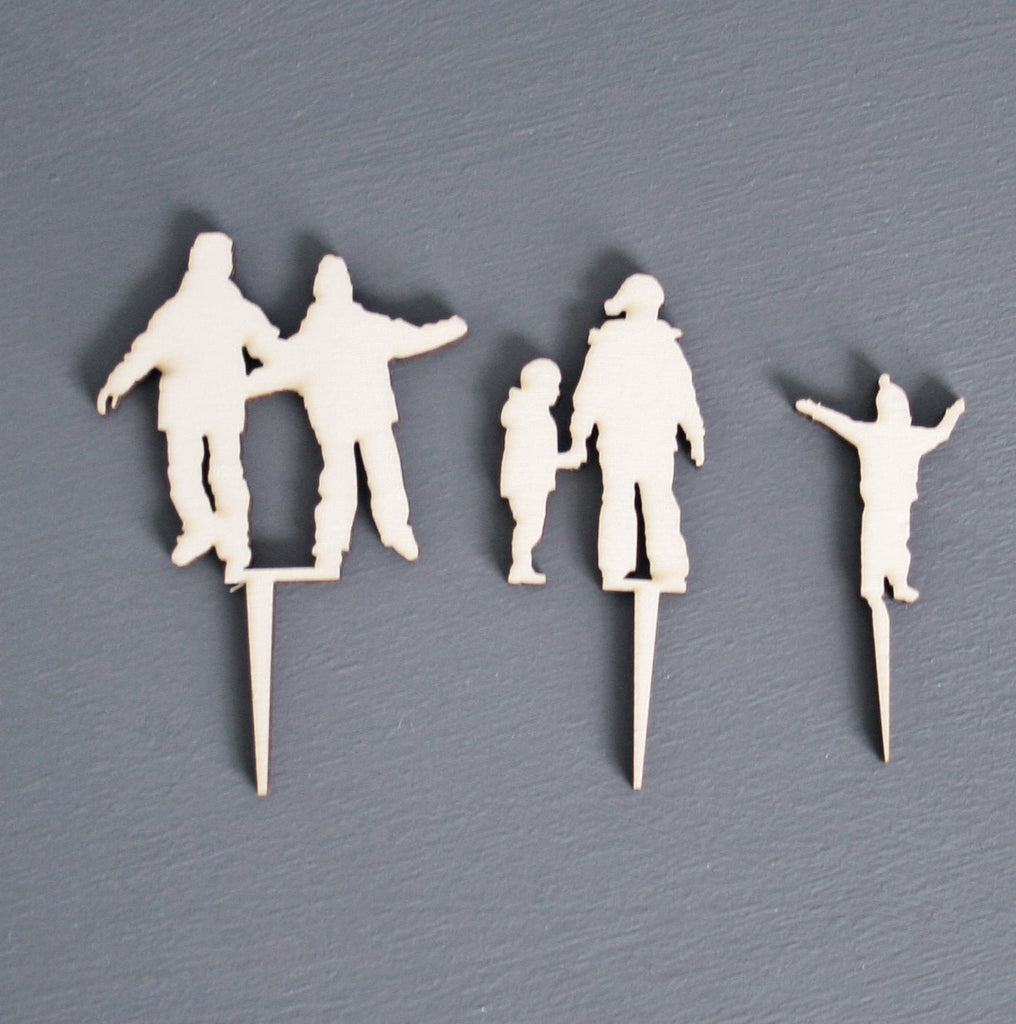 Personalised Family In The Forest Cake Topper