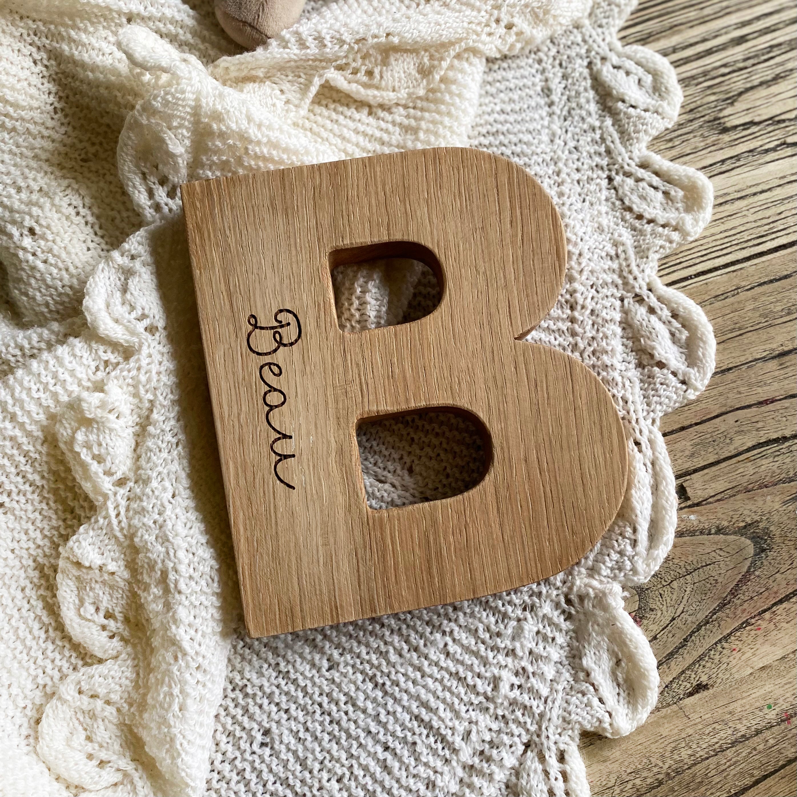 Modo Front Letters Oak Initial And Name Letter by Modo Creative