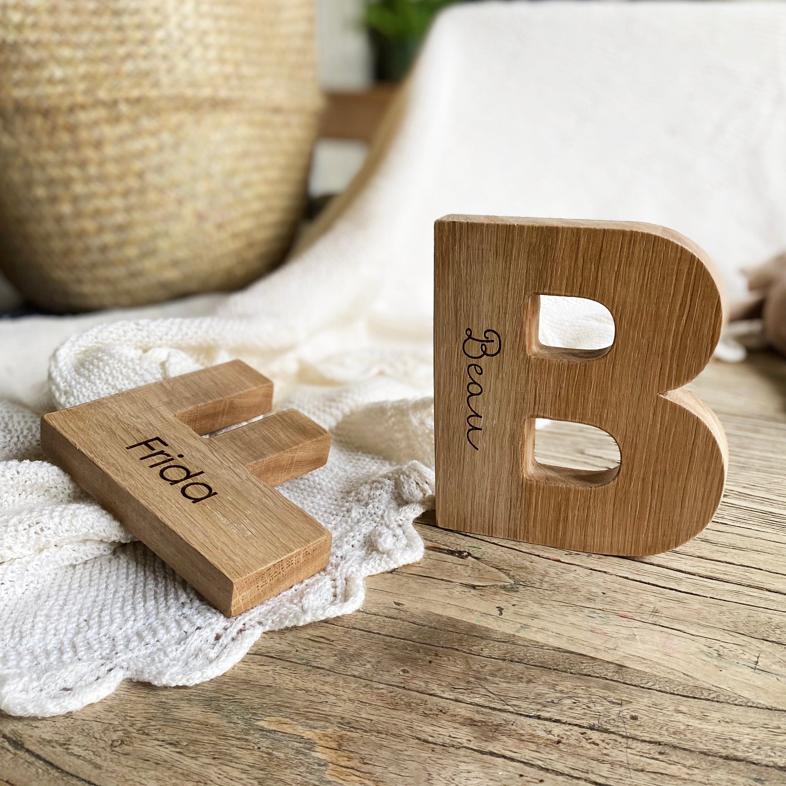 Modo Front Letters Oak Initial And Name Letter by Modo Creative