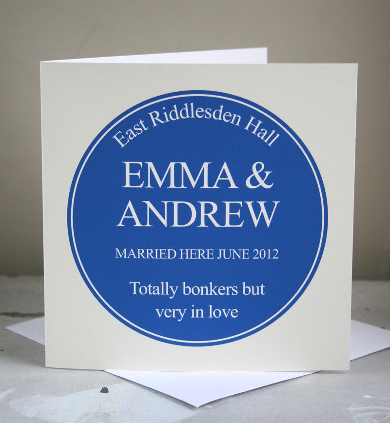 Personalised Heritage Plaque Card