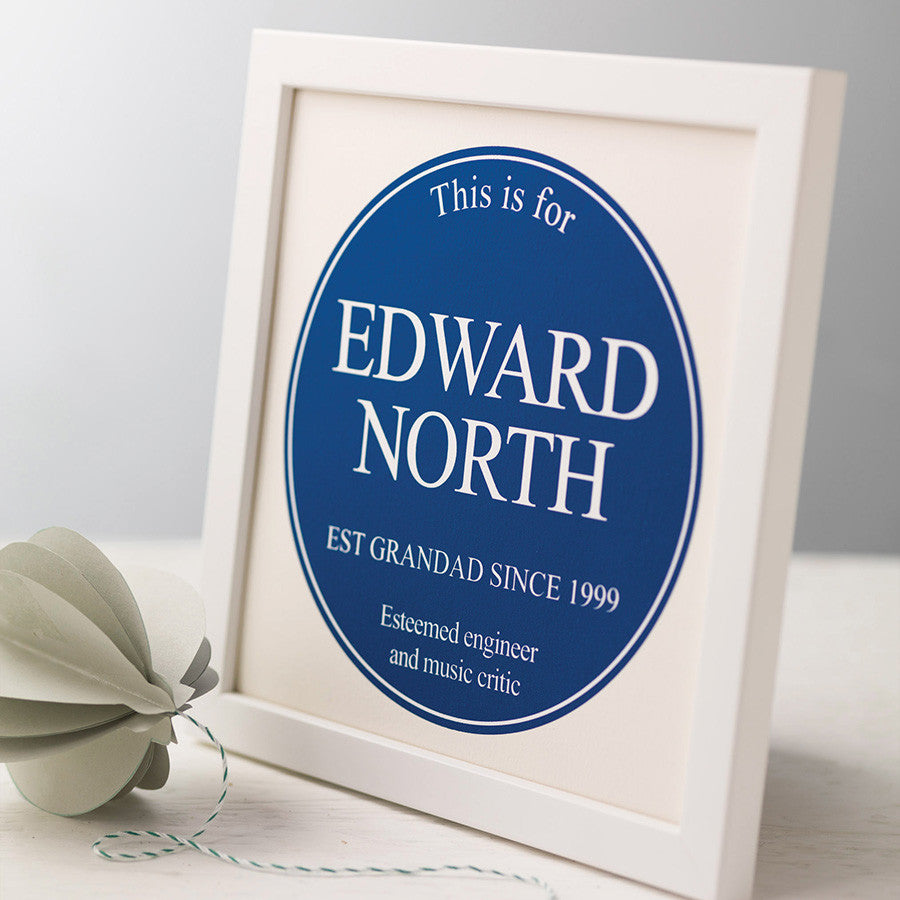 Personalised Framed Plaque Print