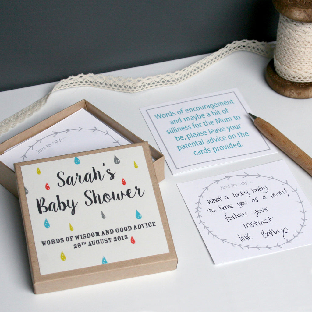 Personalised Baby Shower Message Box