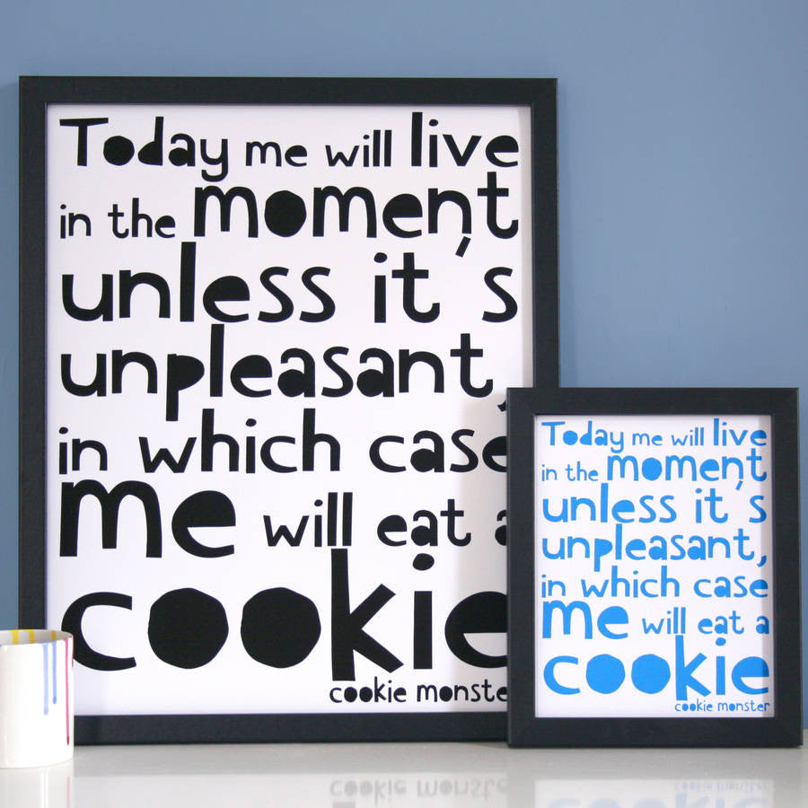 Cookie Monster Quote Print
