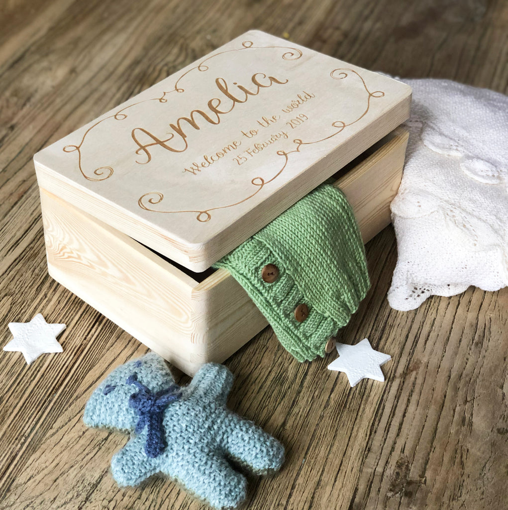 Personalised Baby Birth Box