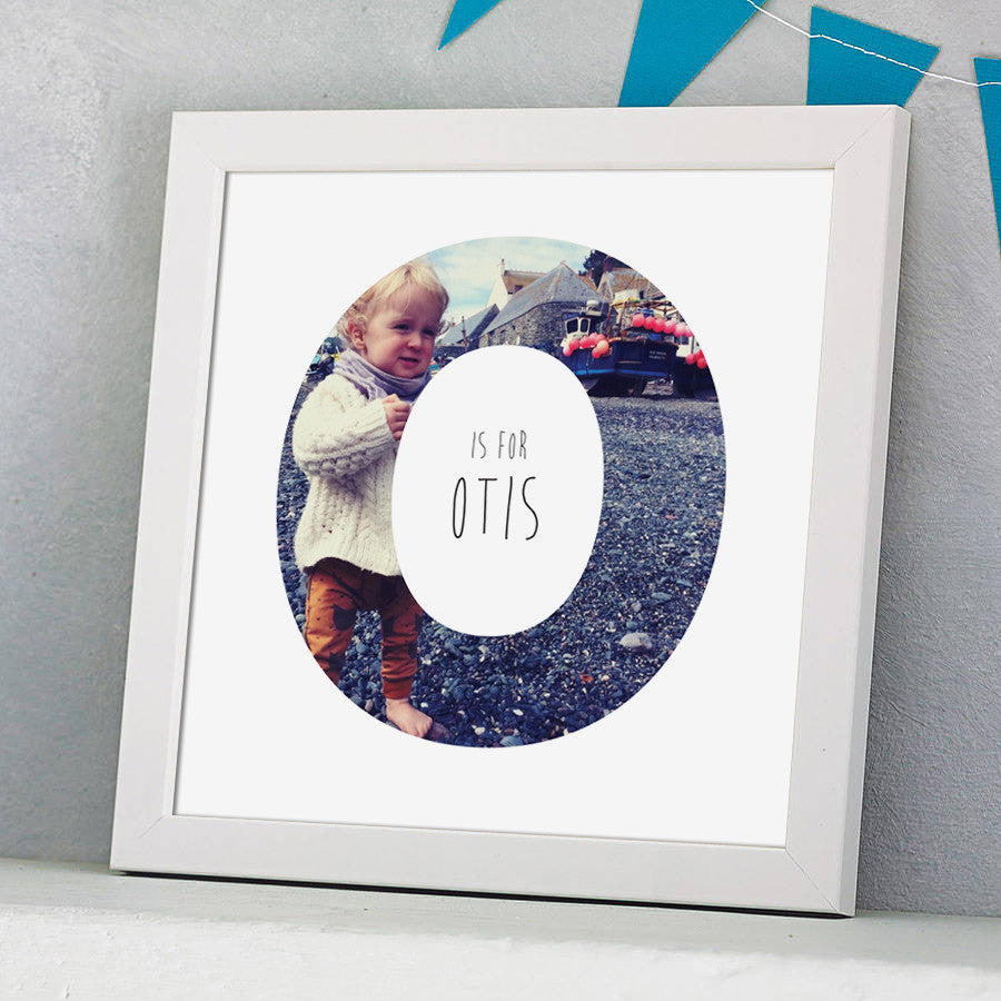 Personalised Framed Photograph Initial Print