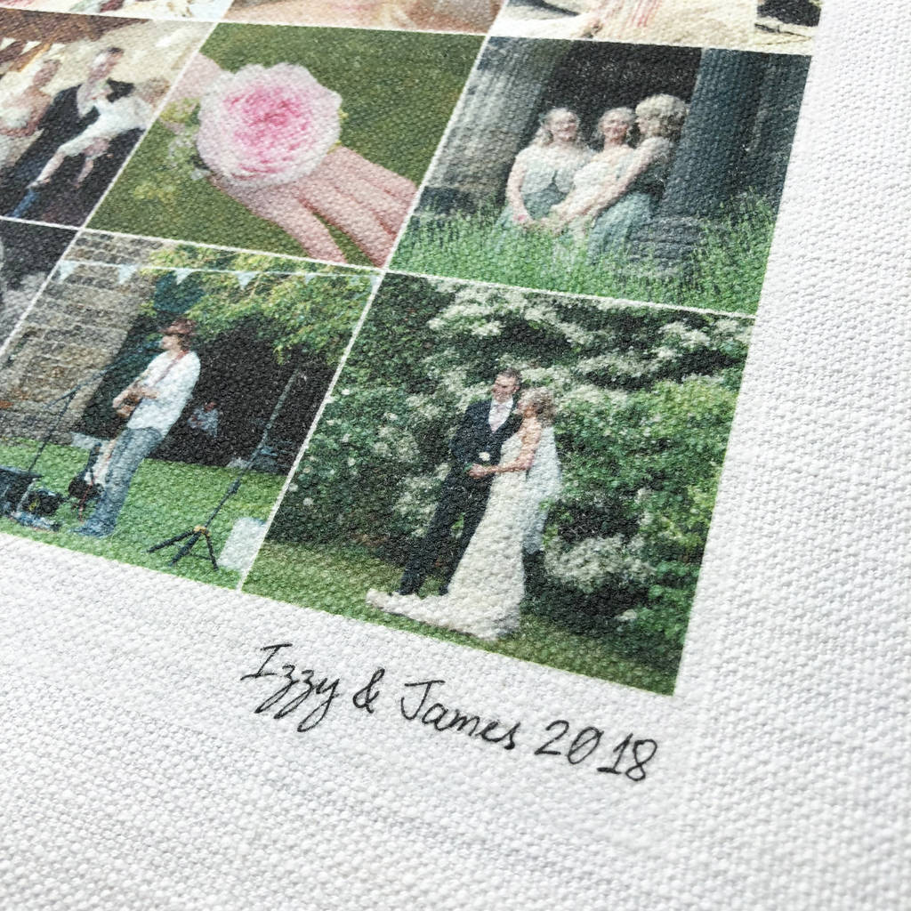 Personalised Wedding Photo Cotton Print