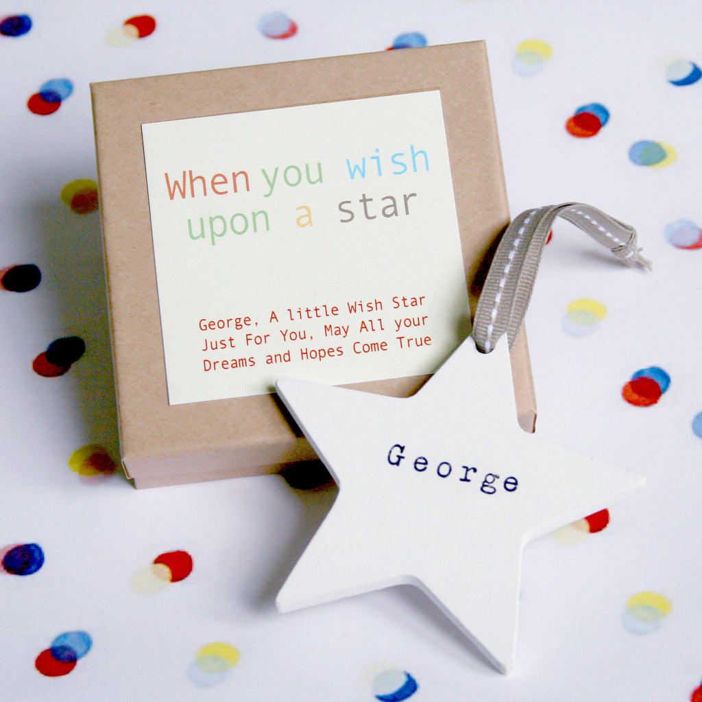 Personalised Wooden Wish Star