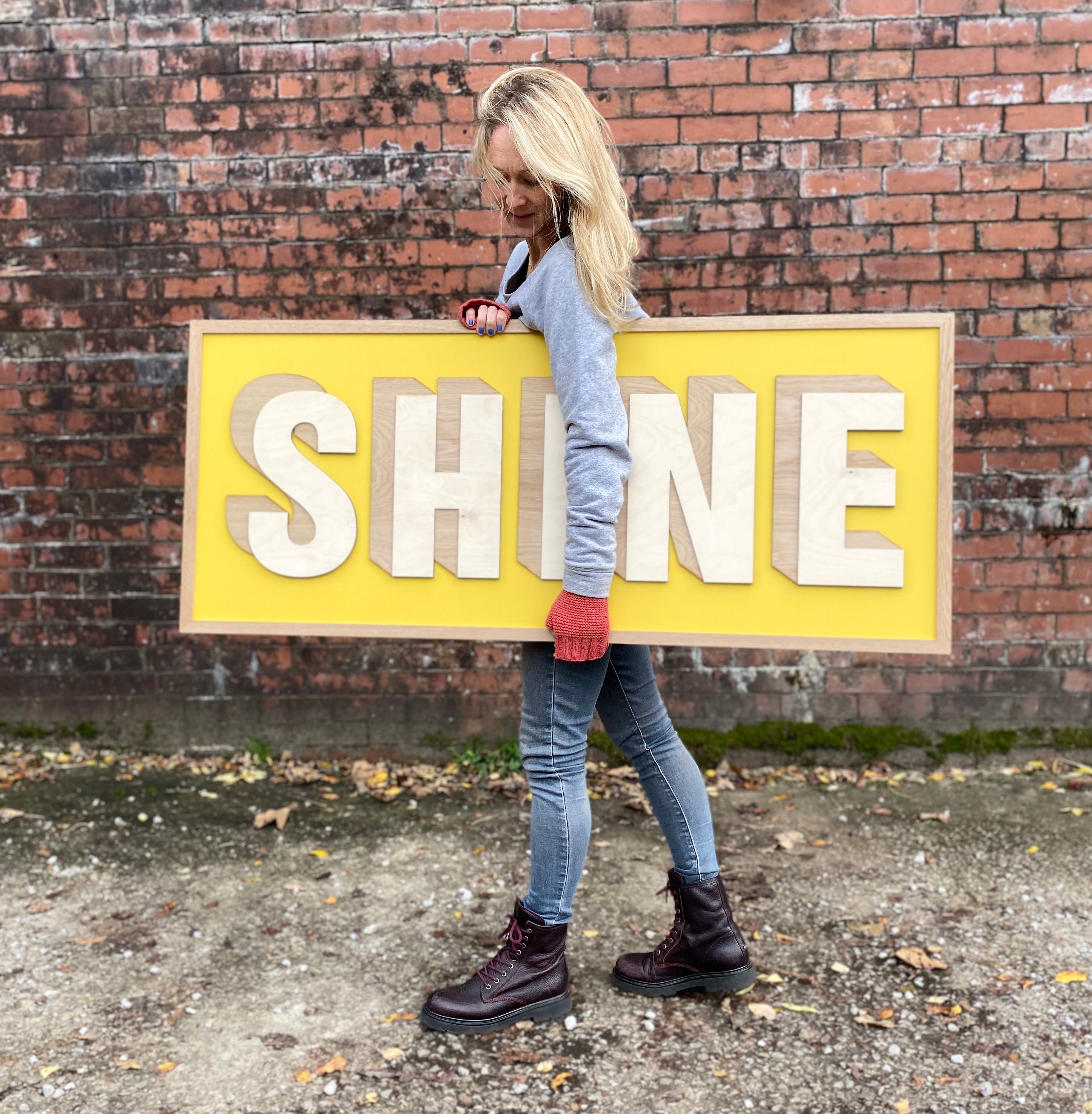 Bespoke Large Wooden Word Sign By Modo Creative